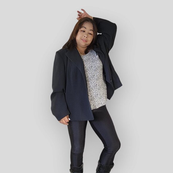INGENUITY PETITE PLUS WOMENS SIZE 20W BLACK BLAZZER JACKET - Picture 7 of 12